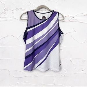 Bollé | Purple & White Athletic Tank